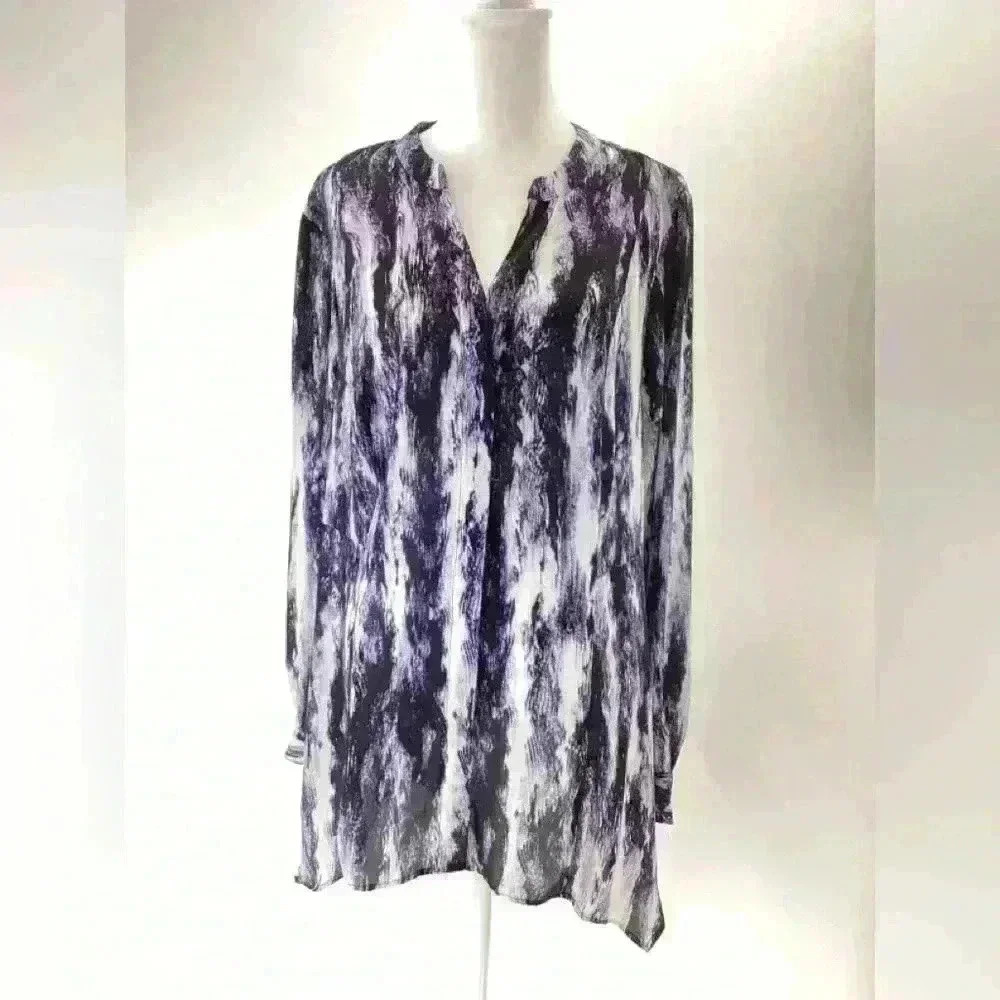 1X SIMPLY VERA WANG Women Lightweight Blouse Top Purple A80 XL Extra Large